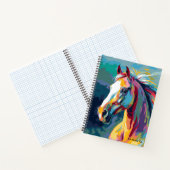 水彩馬頭イラストレーション ノートブック (内部)