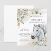 水彩馬頭ボホ フラワーバースデー (正面/裏面)