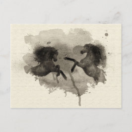 水彩馬飼育用ポストカード ポストカード