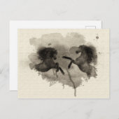 水彩馬飼育用ポストカード ポストカード (正面/裏面)