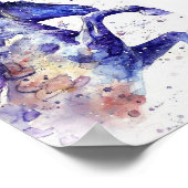 水彩馬 ポスター (角)