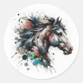 水彩馬 ラウンドシール