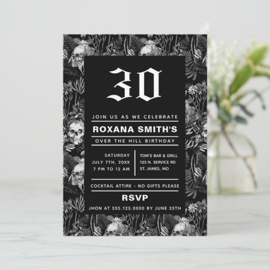 水彩骷髅庭園の丘越しに 招待状 (スタンド正面)