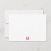 水彩高ヒールのデザイナーシューズパーソナライズされた サンキューカード (裏面)