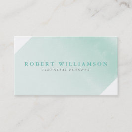 水彩高級頭が切れる企業のトレンディーミントモダンー 名刺