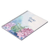水彩魅力的フローラモチーフ手帳 ノートブック (左側)