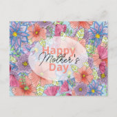 水彩魅力的フローラ植物母の日 ポストカード (正面)