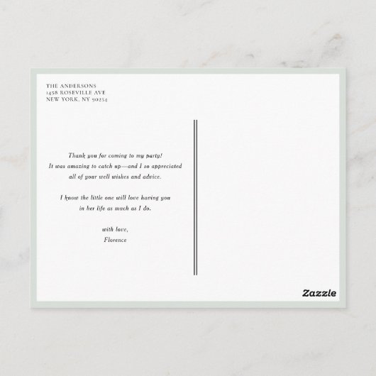 水彩魅惑の森の森の森ありがとう ポストカード (裏面)