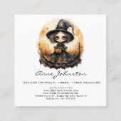 水彩魔女のハロウィーン スクエア名刺 (裏面)