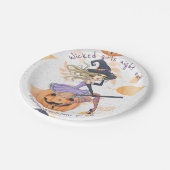 水彩魔女ハロウィーンバチェロレッテ ペーパープレート (アングル)