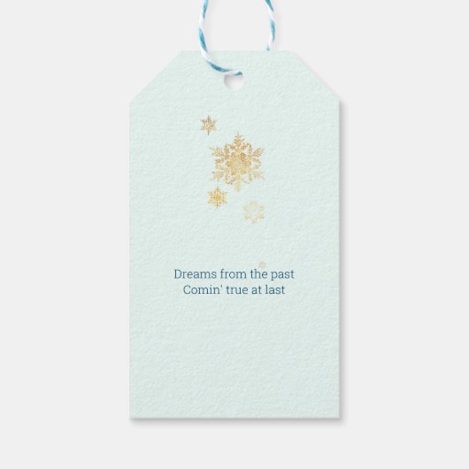 水彩魔法キツネインウィンターワンダーランド ギフトタグ (裏面)