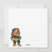 水彩魔法トロールおもしろいお洒落ル シーズンカード (裏面)