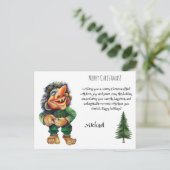 水彩魔法トロールおもしろいお洒落ル シーズンポストカード (スタンド正面)