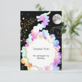 水彩魔法ドラゴン誕生日 サンキューカード (スタンド正面)