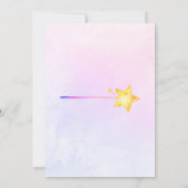 水彩魔法ユニコーンレインボーパステル誕生日 招待状 (裏面)