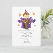 水彩魔術師ウィザードボーイ誕生日招待状 招待状 (スタンド正面)