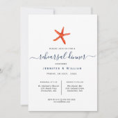 水彩魚のリハ結婚ーサルディナー 案内状 (正面)