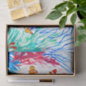 水彩魚の海航海の海かわいい漁師 薄葉紙 (ギフト)