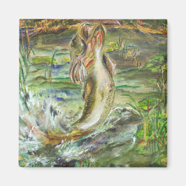 水彩魚アートマグネット マグネット