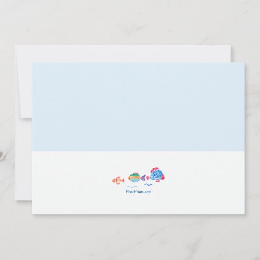 水彩魚招待状 招待状 (裏面)