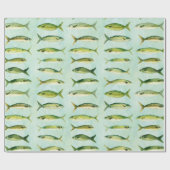 水彩魚転が ラッピングペーパー (フラット)