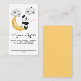 水彩魚釣りパンダ赤ちゃんシャワーおむつラッフル エンクロージャーカード