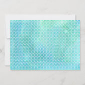 水彩魚釣り誕生日招待状 招待状 (裏面)