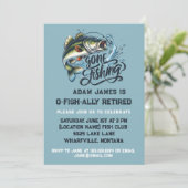 水彩魚釣り退職パーティー – 去った魚釣り 招待状 (スタンド正面)