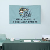 水彩魚釣り退職パーティー – 去った魚釣り 横断幕 (トレードショー)