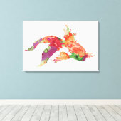 水彩魚 キャンバスプリント (インサイチュ (ウッドフロア))
