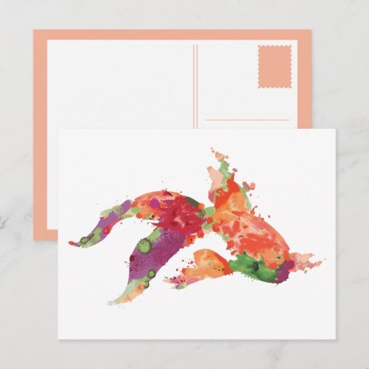 水彩魚 ポストカード (正面/裏面)