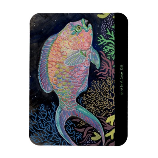 水彩魚 マグネット (縦)