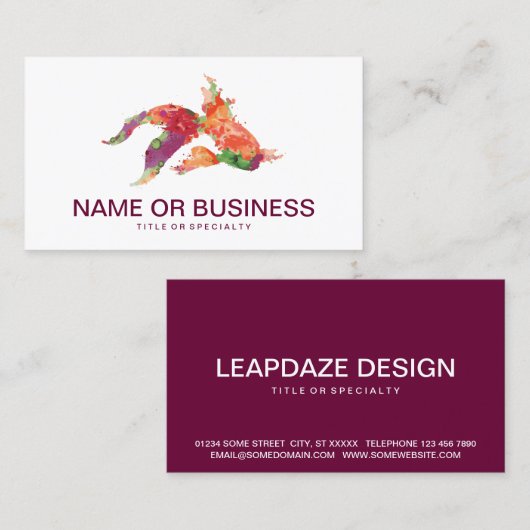 水彩魚 名刺 (正面/裏面)