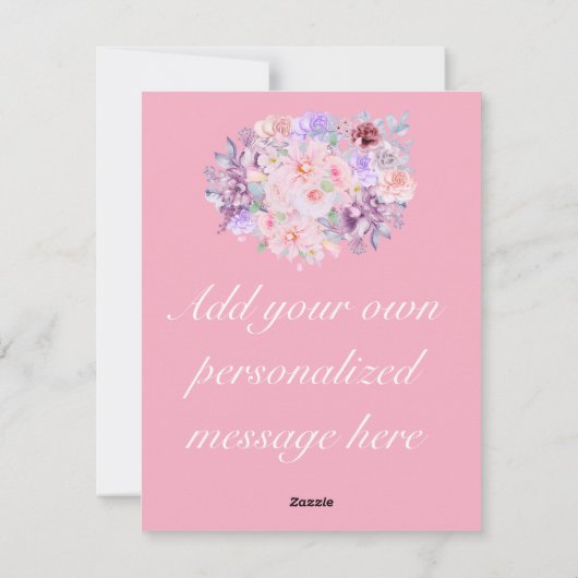 水彩鮮やかな花束オーダーメイド シーズンカード (裏面)