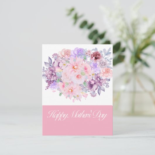 水彩鮮やかな花束オーダーメイド シーズンカード (スタンド正面)