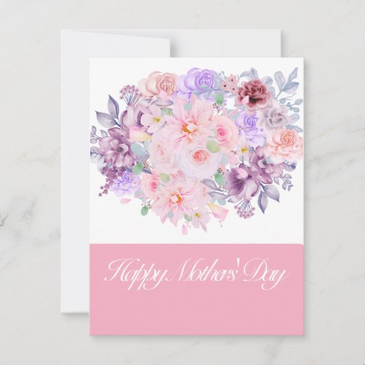 水彩鮮やかな花束オーダーメイド シーズンカード (正面)