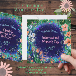 水彩鮮やかフローラ女性の日 シーズンカード