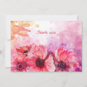 水彩鮮やかフローラ サンキューカード (正面)