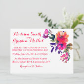 水彩鮮やか結婚式招待状 招待状 (スタンド正面)