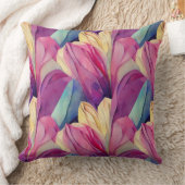 水彩鮮やか絵を描春の花 クッション (ブランケット)