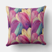 水彩鮮やか絵を描春の花 クッション (裏面)