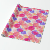 水彩鮮やか絵を描春の花 ラッピングペーパー (アンロールド)