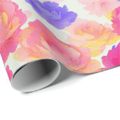 水彩鮮やか絵を描春の花 ラッピングペーパー (ロールコーナー)