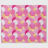 水彩鮮やか絵を描春の花 ラッピングペーパー (フラット)