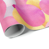 水彩鮮やか絵を描春の花 ラッピングペーパー (ロールコーナー)