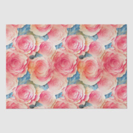 水彩鮮やか絵を描春の花 薄葉紙