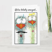 水彩鳥お洒落誕生日カード カード (正面)