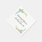 水彩鳥のナプキン スタンダードカクテルナプキン (角)