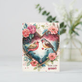 水彩鳥の休日はがき シーズンポストカード (スタンド正面)