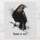 水彩鳥の動物の芸術をパーソナライズ ワインラベル (シングルラベル)